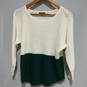 Block color knit sweater